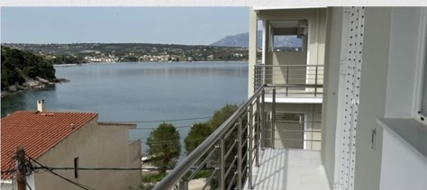 View over the Greek coastline from a residence